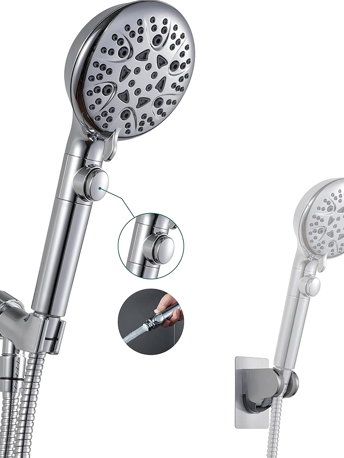 Child-Friendly Water-Saving Showerhead - Extension accessories and safety design