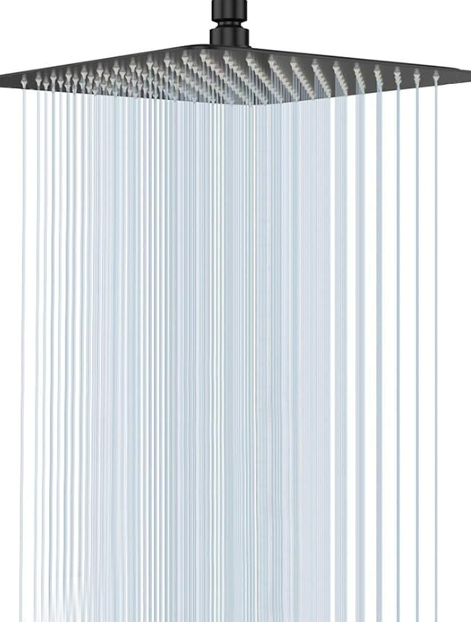 Stainless Steel Square Rain Shower Head - Wall-mounted and ceiling-mounted dual-purpose installation design